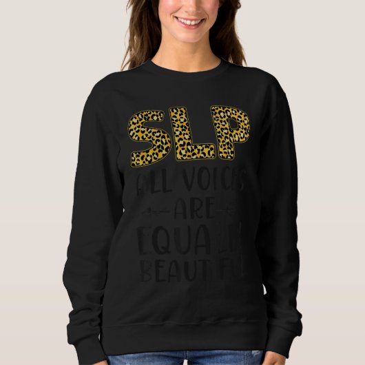Logopäde Therapie-Assistent SLP Leopard Che Sweatshirt (Vorderseite)