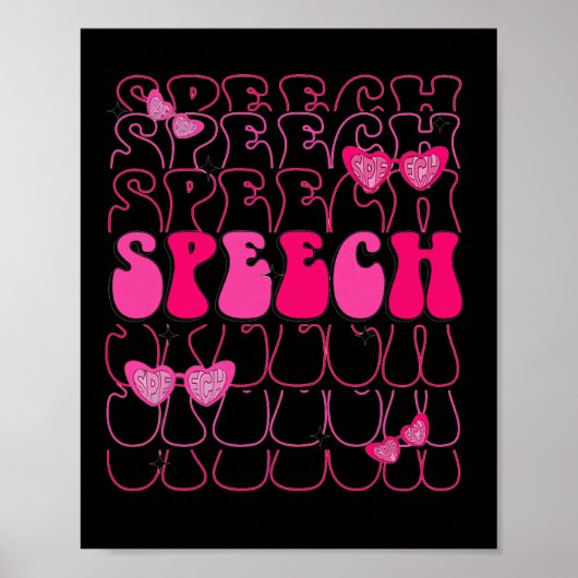 Logopäde Valentinstag Slp Sprachtherapeut Poster (Vorne)