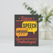 Logopädie für Sprachpathologe Postkarte (Stehend Vorderseite)