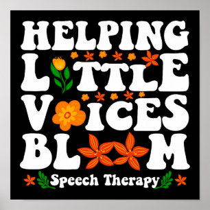 Logopädie Helping Little Voices Bloom Poster
