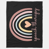 Logopädie I - Boho-Regenbogen Fleecedecke (Vorderseite)