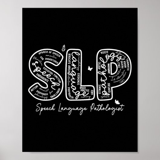 Logopädie Sprachtherapeut Therapi Poster (Vorne)