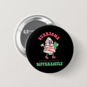 Logopädie Weihnachten Jeder Kommuniziert Anders Button (Vorne & Hinten)
