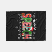 Logopädie-Weihnachtspulli-Santa-Feiertags-Spaß Fleecedecke (Vorderseite (Horizontal))