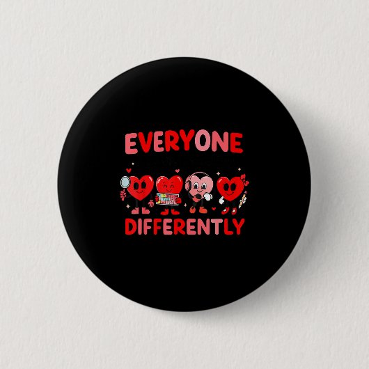 Logopädin Valentinstag Button (Vorderseite)