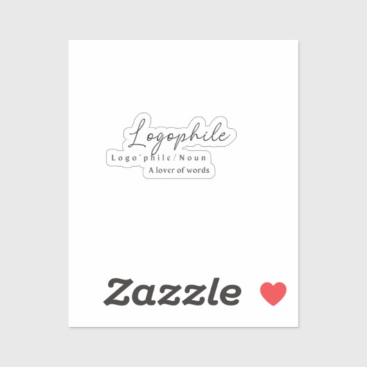 Logophile W/ Definition Aufkleber (Blatt)