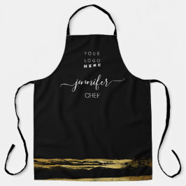 Logorestaurant Bäckerei Catering Cakes Gold Schwar Schürze