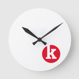 Logos auf der Straße voor klok en meer Runde Wanduhr