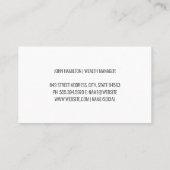 Logos für Berge und Wälder | Goldweißer Marmor Visitenkarte (Rückseite)