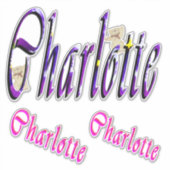 Logos für Charlotte, Aufkleber (Vorderseite)
