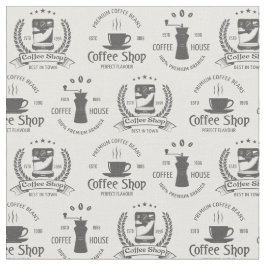 Logos für das Kaffeehaus Stoff