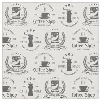 Logos für das Kaffeehaus Stoff