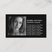 Logos für die Silhouette von Eis, Skaten-Coach-Fot Visitenkarte (Rückseite)