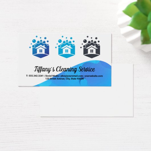 Logos für Haublasen | Blaue Welle (Schreibtisch)