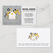 Logos für Hausreparaturen | Konstruktion | Steel Visitenkarte (Vorne/Hinten)