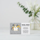 Logos für Hausreparaturen | Konstruktion | Steel Visitenkarte (Stehend Vorderseite)