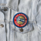 Logos für Reisen und Erkunden von Paris - Frankrei Button (Beispiel)