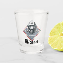 Logos für Rettungs- und Schutzzwecke der Feuerwehr Schnapsglas