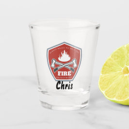 Logos für Rettungs- und Schutzzwecke der Feuerwehr Schnapsglas