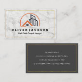 Logos für Wohnungen und Kommerzielle Logos | Weiße Visitenkarte (Vorne/Hinten)