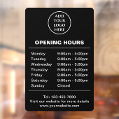 Logos hier Geschäftszeiten Unternehmen Fensteraufkleber (Blatt 2)