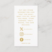 Logos in den sozialen Medien für Gold und Weiß Begleitkarte (Rückseite)