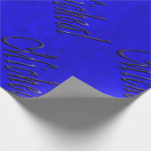 Logos mit Micheal auf blau, Geschenkpapier (Ecke)