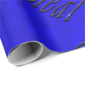 Logos mit Micheal auf blau, Geschenkpapier (Rolleneckpunkt)