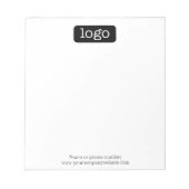 Logos oder Foto für Büros oder Unternehmen Notizblock (Vorderseite)