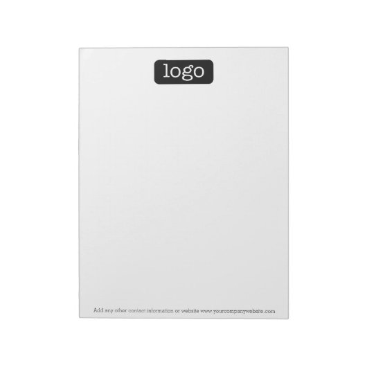 Logos oder Foto für Büros oder Unternehmen Notizblock (Rotiert)