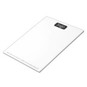 Logos oder Foto für Büros oder Unternehmen Notizblock (angewinkelt)