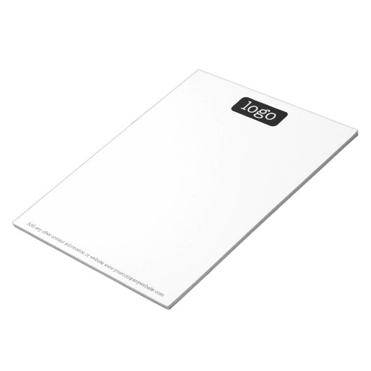 Logos oder Foto für Büros oder Unternehmen Notizblock (angewinkelt)