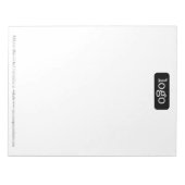 Logos oder Foto für Büros oder Unternehmen Notizblock (Vorderseite)