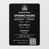 Logos Open Hours Social Media Business Fensteraufkleber (Blatt)