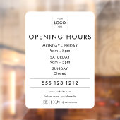 Logos Open Hours Social Media Business Fensteraufkleber (Blatt 2)