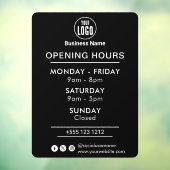 Logos Open Hours Social Media Business Fensteraufkleber (Blatt 3)