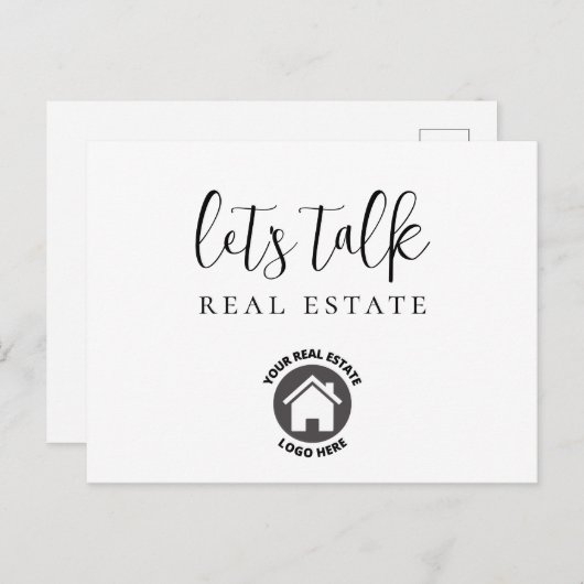 Logos Reales Anwesen Postkarte (Vorne/Hinten)