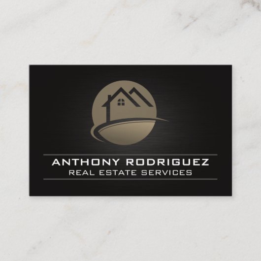 Logos | Schwarzer Hintergrund Visitenkarte (Vorderseite)