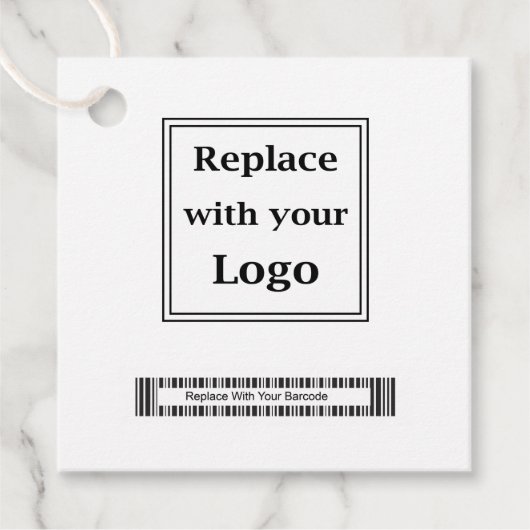 Logos und Barcode-Bulk-Produkthangmarken Geschenkanhänger (Vorderseite)