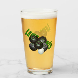 Logos und Bowle für grüne Rasenflächen, Glas