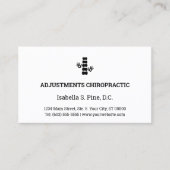 Logos und Bürozeiten Chiropraktische Terminkarten Visitenkarte (Vorderseite)