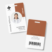 Logos und Foto für personalisierte Krankenhausmita Ausweis (Front & Back)