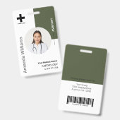 Logos und Foto für personalisierte Krankenhausmita Ausweis (Front & Back)