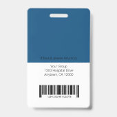 Logos und Foto für personalisierte Krankenhausmita Ausweis (Back)