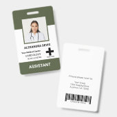 Logos und Foto für personalisierte Krankenhausmita Ausweis (Front & Back)