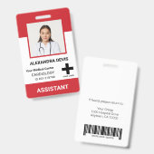 Logos und Foto für personalisierte Krankenhausmita Ausweis (Front & Back)
