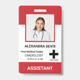 Logos und Foto für personalisierte Krankenhausmita Ausweis