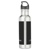 Logos und Slogan "Back Road Rides", graue Buchstab Edelstahlflasche (Rückseite)