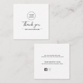 Logos und Social Media elegante Drehbücher danke Mitteilungskarte