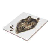 Logos und Tracks für Wasserfarben, Wolf, Canis Lup Fliese (Seite)